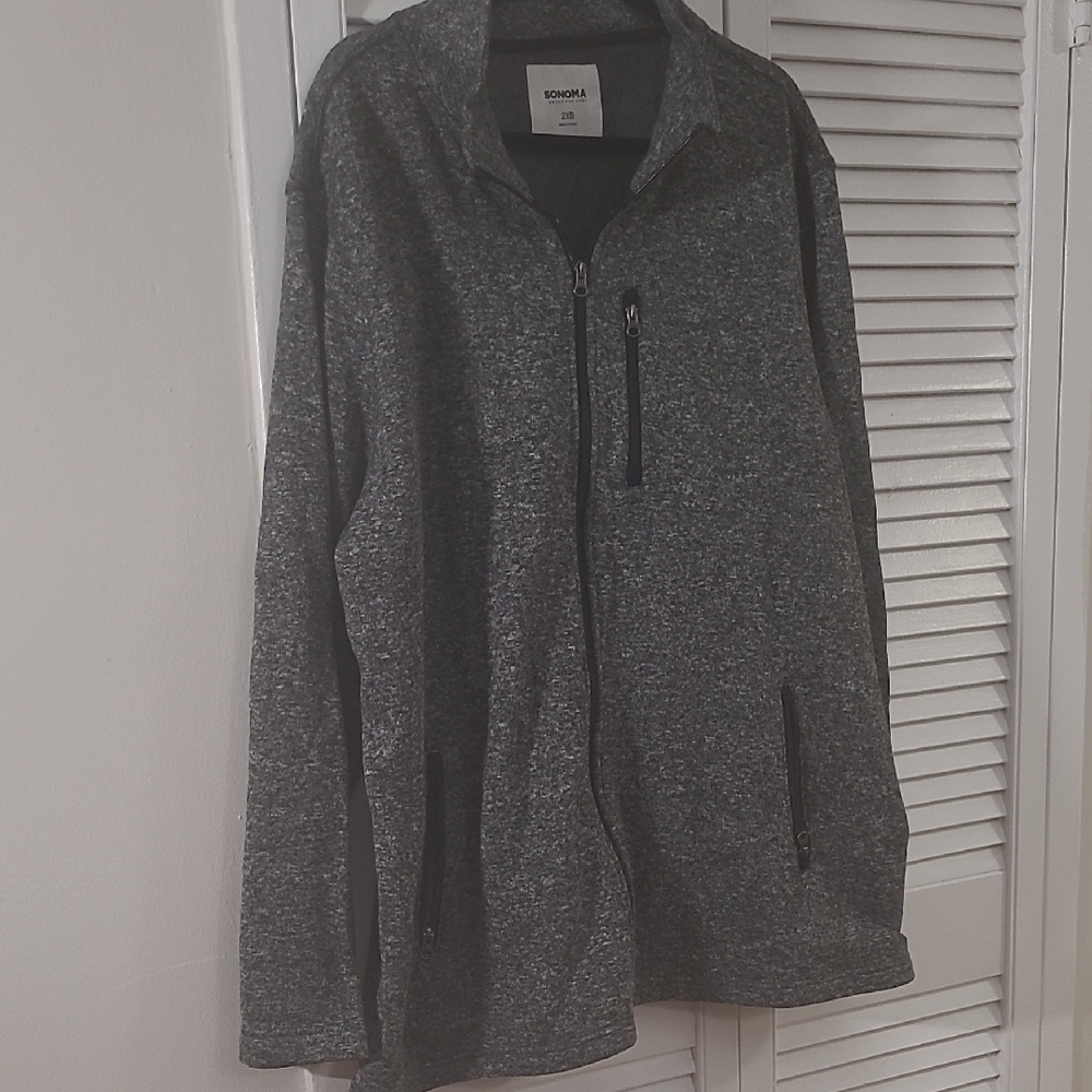 Sonoma Charcoal Zip-Up Sweater